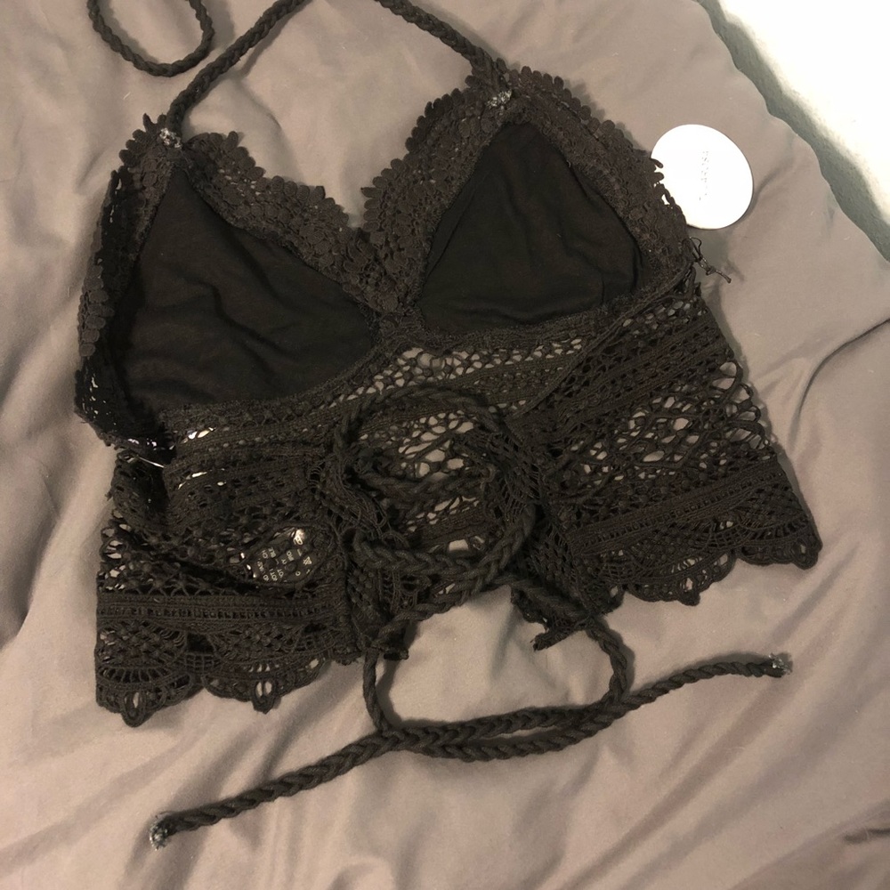 SOLD Tularosa Black Crochet Top Coachella Festival - Picture 6 of 8